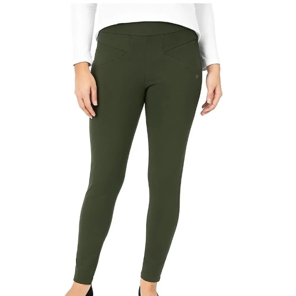 Betabrand Journey Olive Green Slimming Skinny Leg Pants - XS Petite